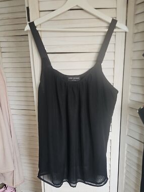 Lane Bryant Black Sheer Camisole Tank